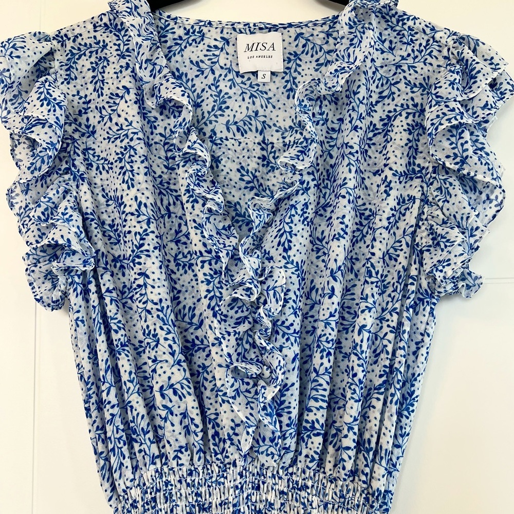 Misa Los Angeles Dakota Tiered Ruffle Midi Dress